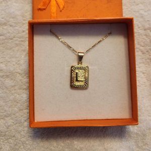 BRACHA Initial Pendant Necklace gold plated